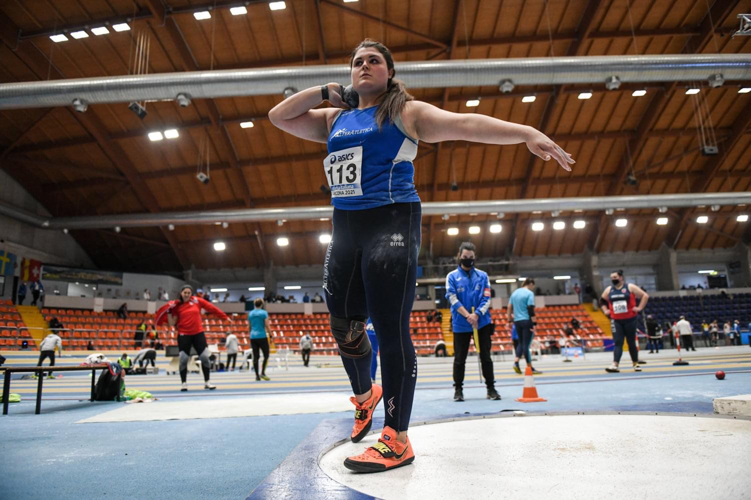 Anna Musci Vice Campionessa Italiana nel Getto del Peso Indoor Assoluti